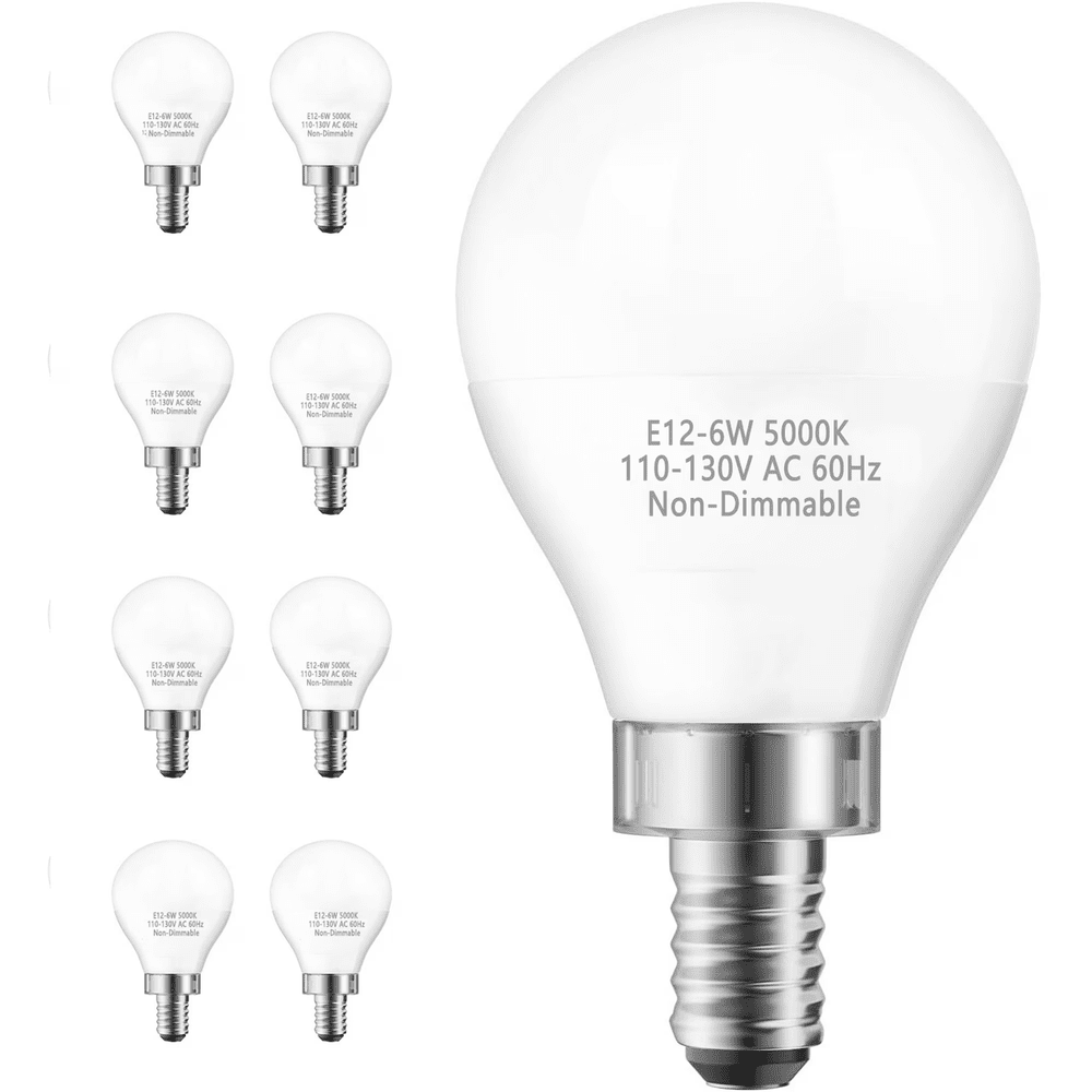 E12 Candelabra LED Ceiling Fan Light Bulbs 8-Pack: $11.99 E12 Candelabra LED Ceiling Fan Light Bulbs 8-Pack: $11.99