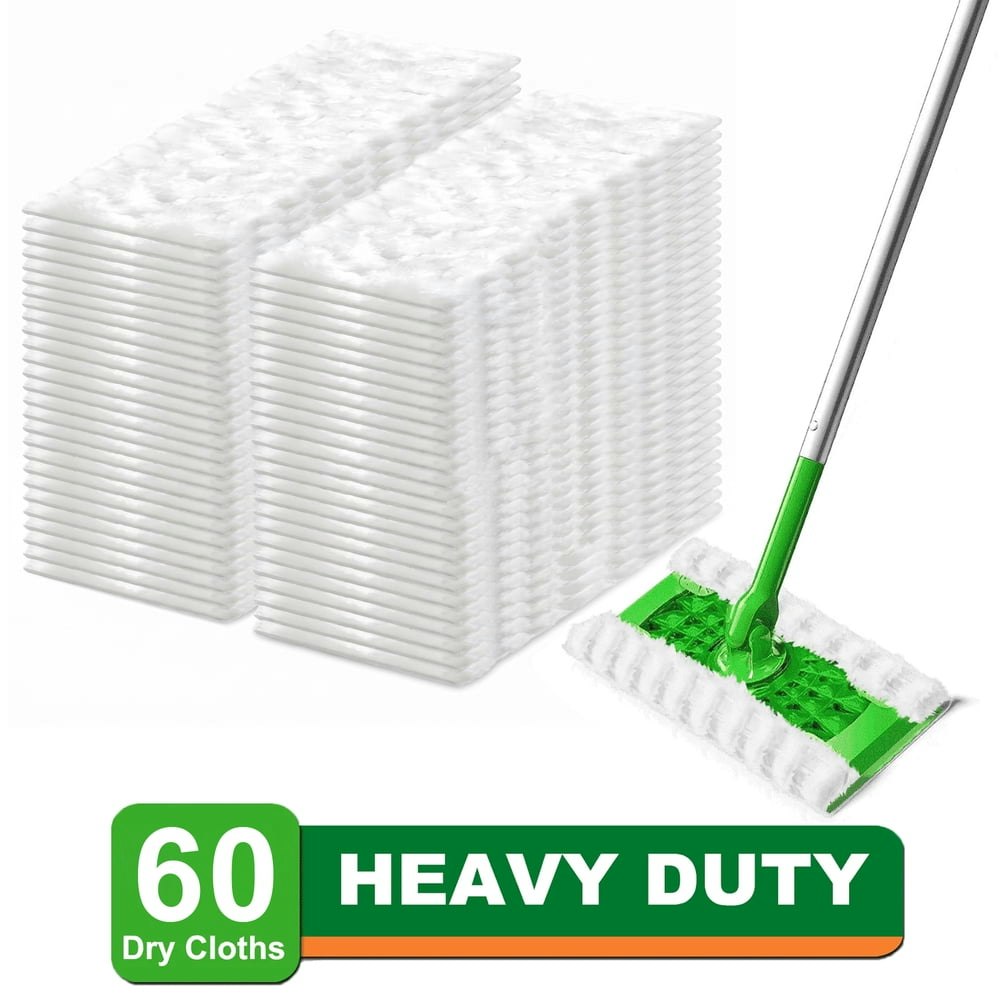 Heavy Duty Dry Sweeper Mop Refill Pads 60-Pack: $17.69 Heavy Duty Dry Sweeper Mop Refill Pads 60-Pack: $17.69