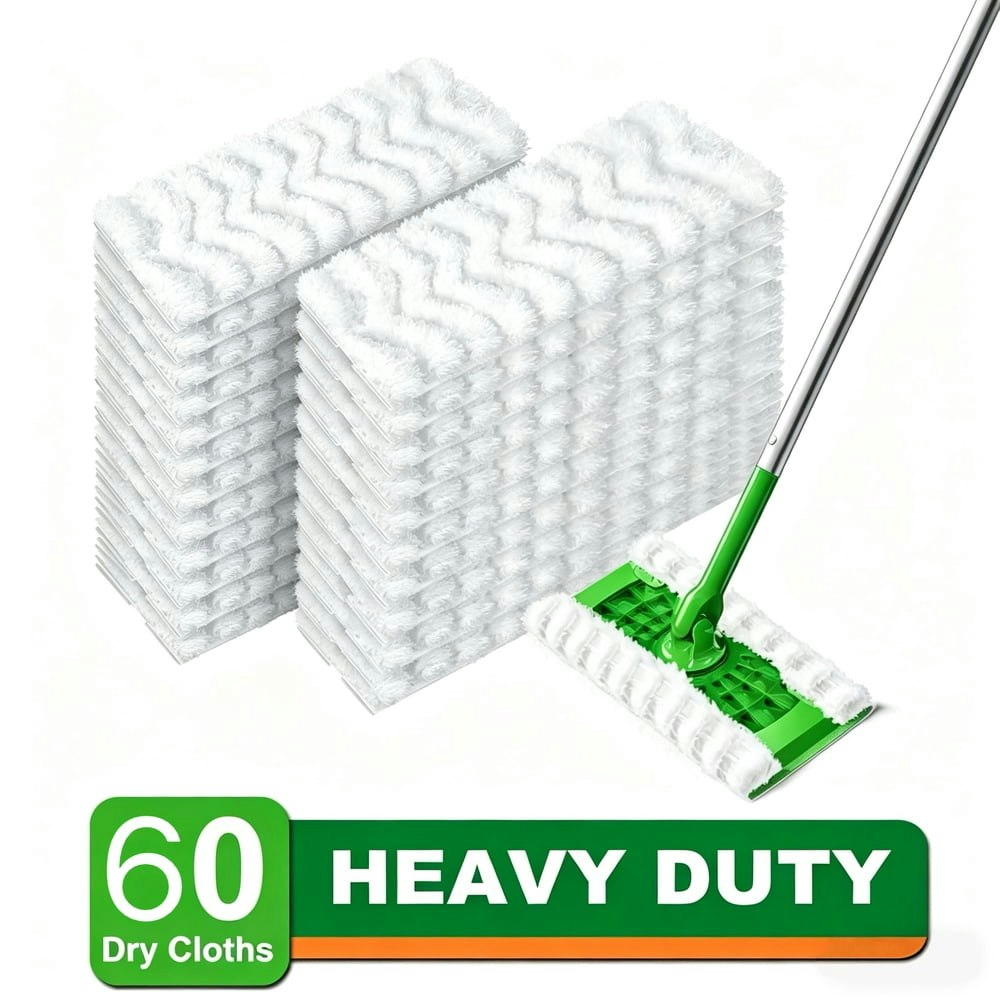 Heavy Duty Dry Sweeping Mop Cloth Refills 60-Count: $16.99