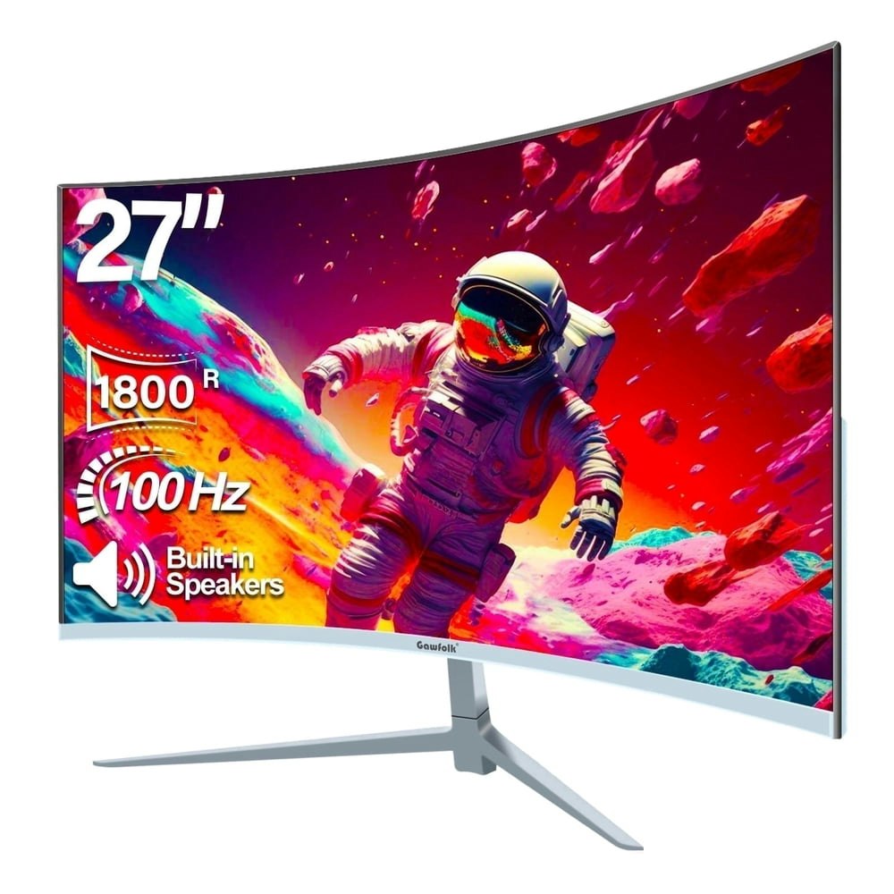 Gawfolk 27" FHD 1080p Curved Monitor: $109.59 Gawfolk 27" FHD 1080p Curved Monitor: $109.59