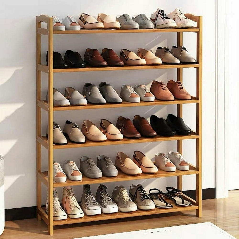 Ktaxon 6-Tier Bamboo Shoe Storage Rack: $29.69 Ktaxon 6-Tier Bamboo Shoe Storage Rack: $29.69