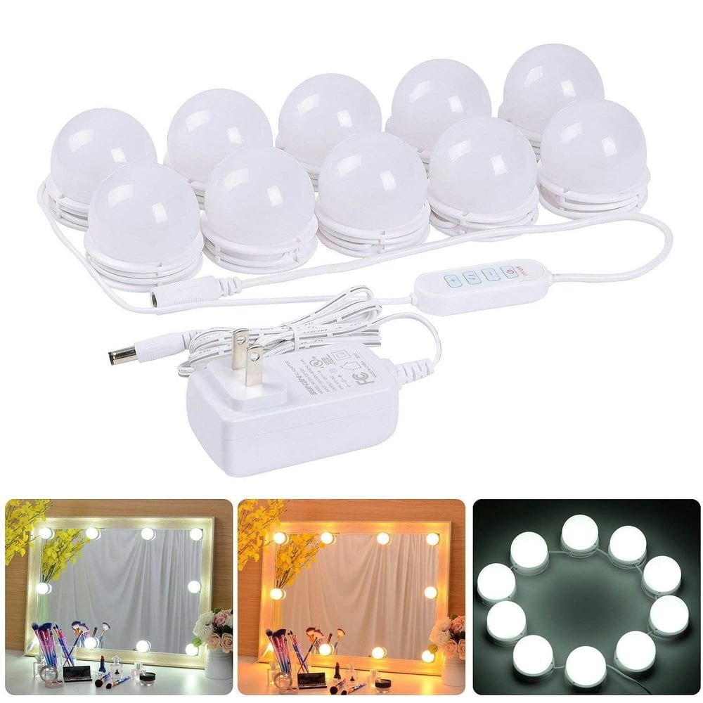 Rirool Hollywood Vanity Mirror Lights with 10 Dimmable LED Bulbs: $11.24 Rirool Hollywood Vanity Mirror Lights with 10 Dimmable LED Bulbs: $11.24