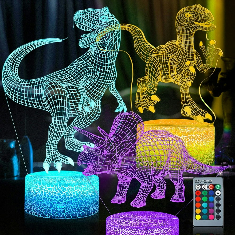 QiShi 3D Dinosaur LED Night Light: $11.64 QiShi 3D Dinosaur LED Night Light: $11.64