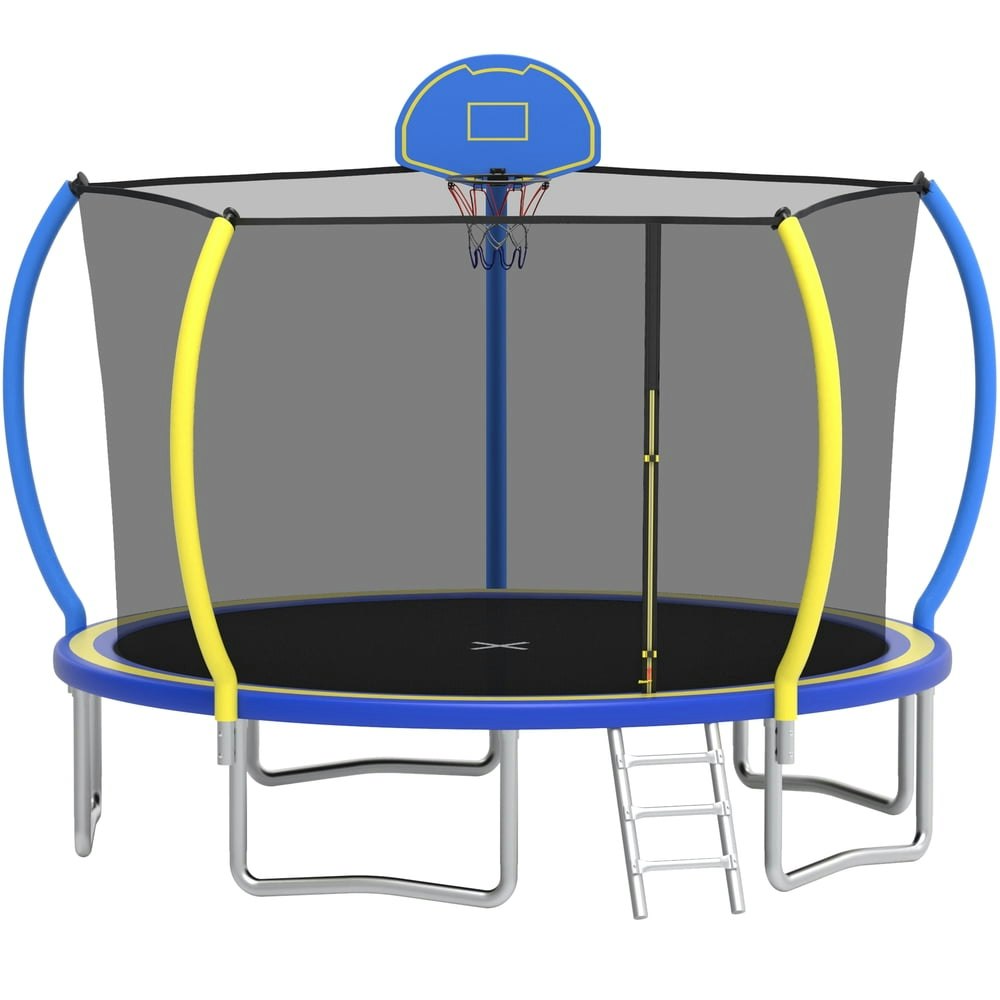 Segmart 12-Foot Outdoor Trampoline with Basketball Hoop: $129.59