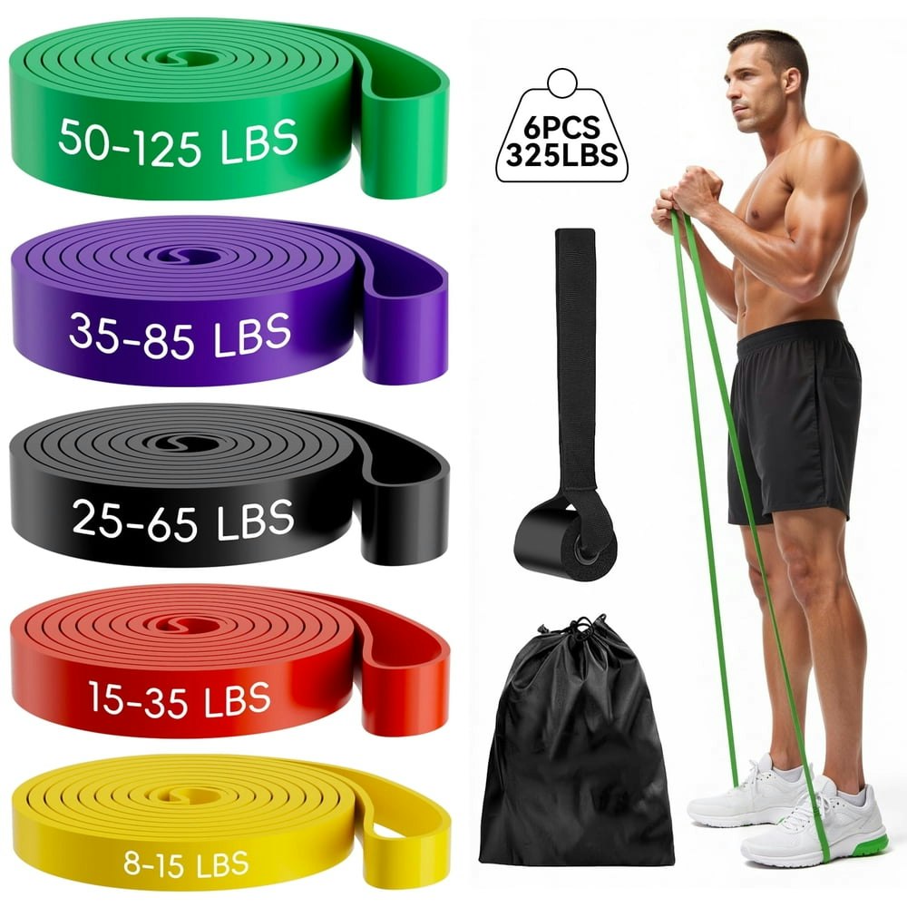 KAMIDA 6-Piece Resistance Bands Set: $16.98
