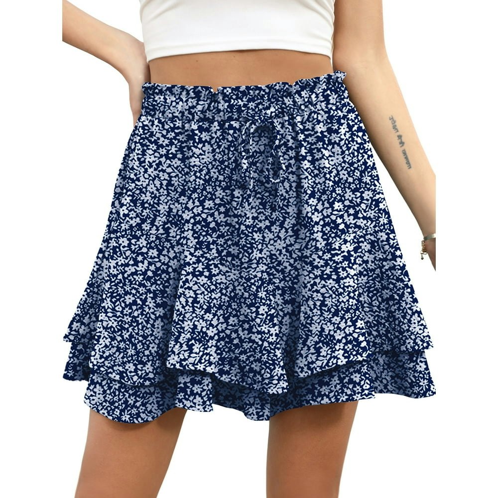 Cueply Women's Flowy Ruffle Tiered Skort: $14.79