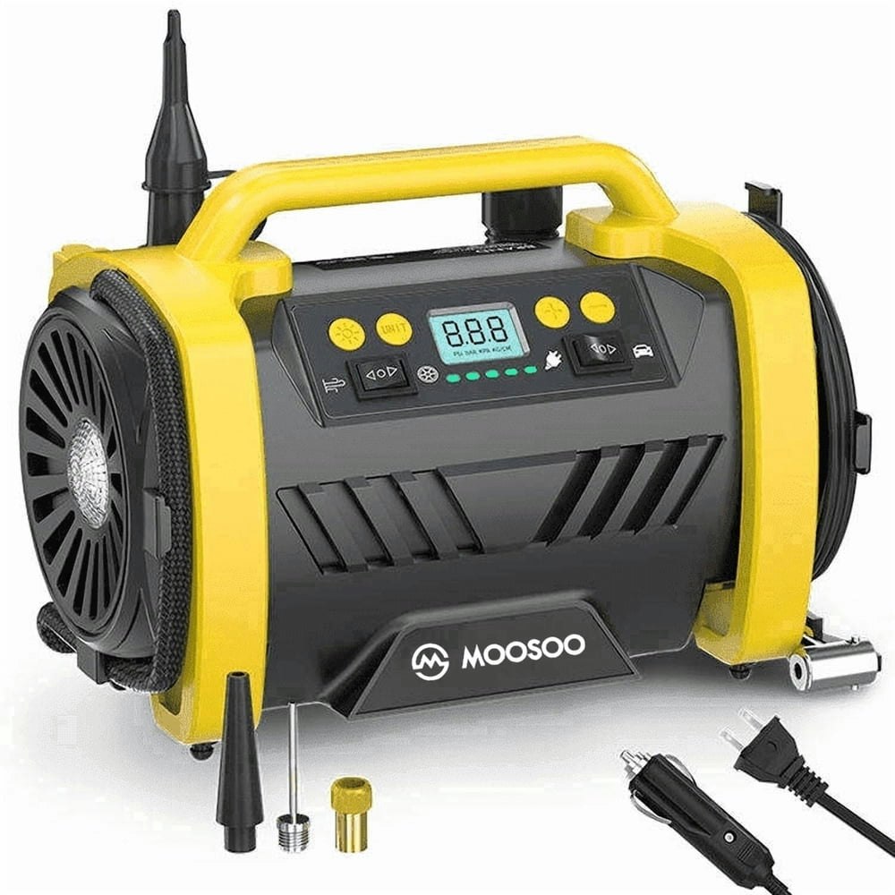 Moosoo AC/DC Tire Inflator 150 PSI Air Compressor: $59.99 Moosoo AC/DC Tire Inflator 150 PSI Air Compressor: $59.99