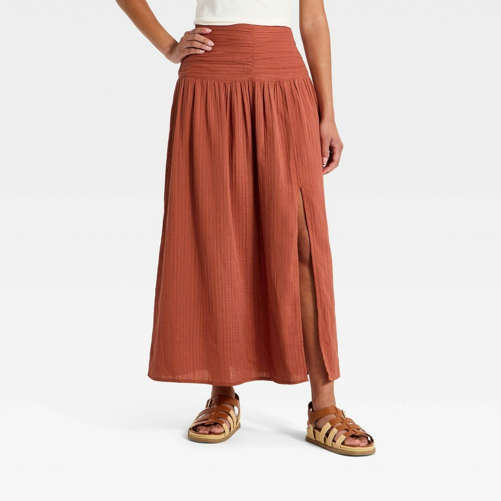 Universal Thread Women's Side Slit Maxi A-Line Skirt 16": $30 Universal Thread Women's Side Slit Maxi A-Line Skirt 16": $30