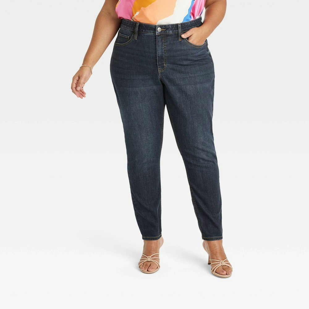 Ava & Viv Women's High-Rise Skinny Jeans 20 Plus Size Dark Wash: $30 Ava & Viv Women's High-Rise Skinny Jeans 20 Plus Size Dark Wash: $30