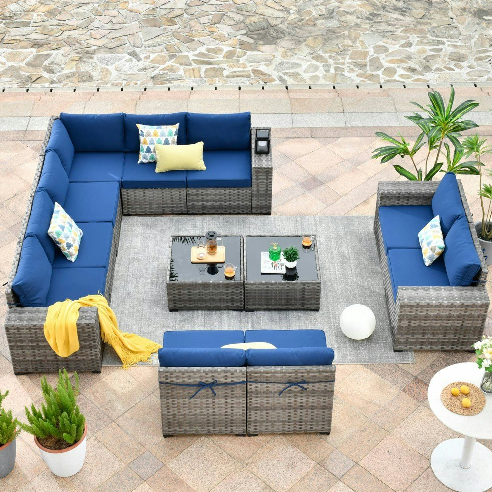 Ovios Marlton 12-Piece Wicker Outdoor Patio Furniture Set: $1,759.99 Ovios Marlton 12-Piece Wicker Outdoor Patio Furniture Set: $1,759.99