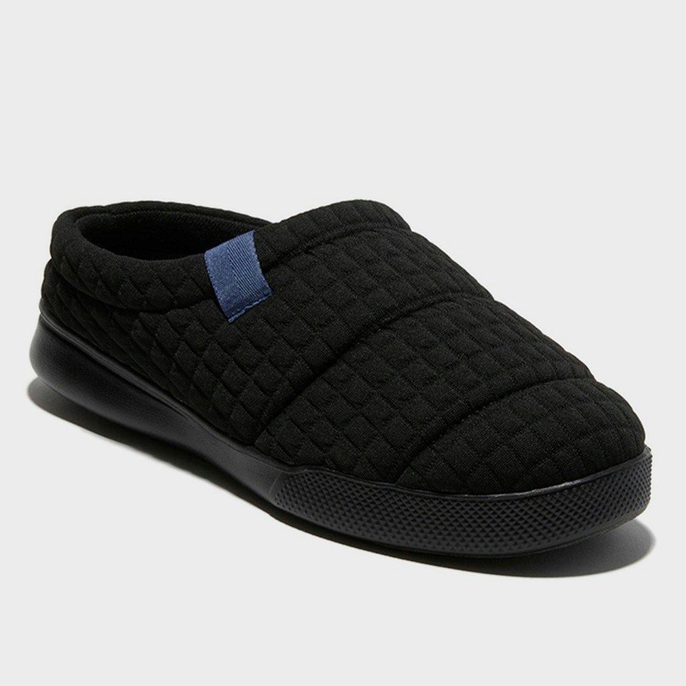 Dluxe by Dearfoams Men's Julien Plush Jersey Sport Lounge Clog Slippers: $25 Dluxe by Dearfoams Men's Julien Plush Jersey Sport Lounge Clog Slippers: $25