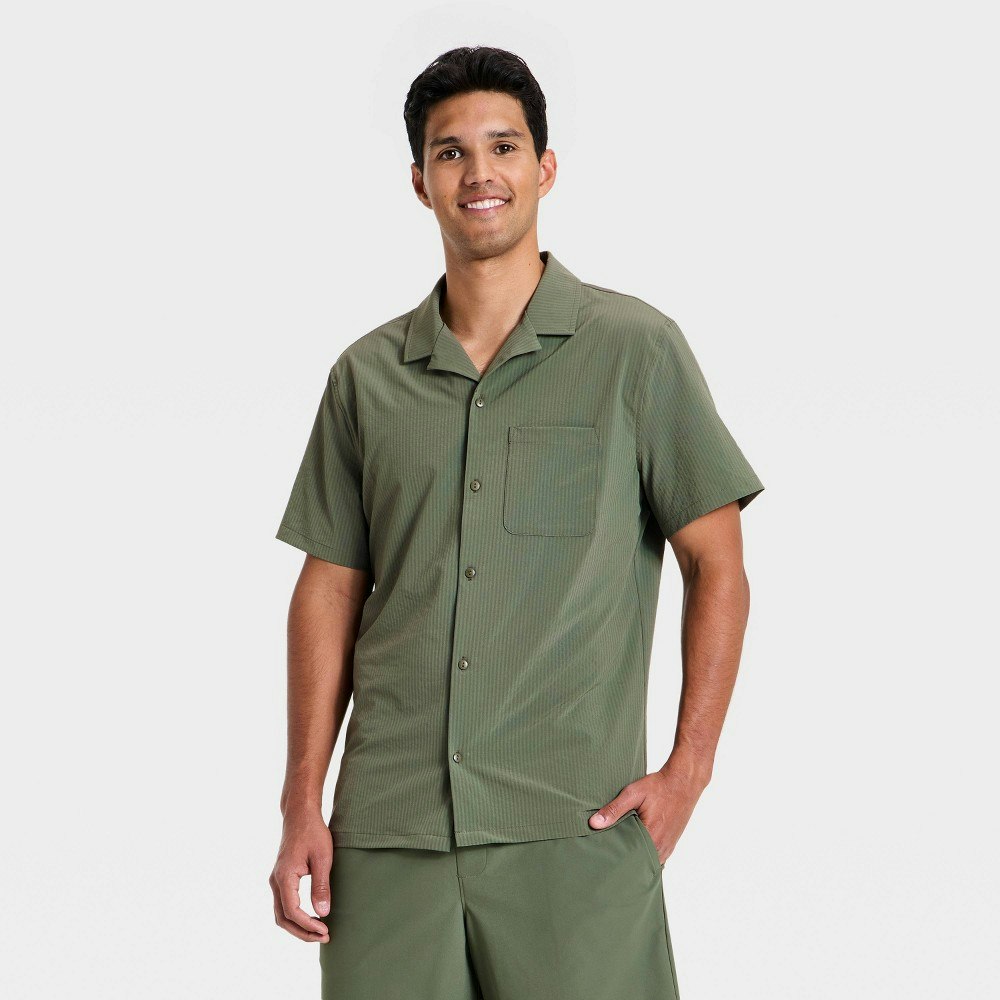 Men's Seersucker Button-Down Shirt: $30 Men's Seersucker Button-Down Shirt: $30