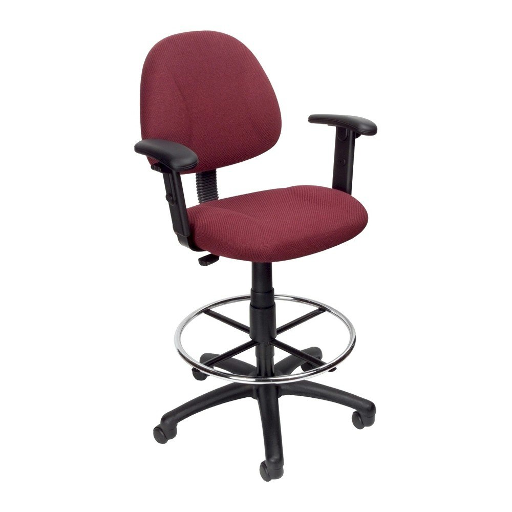 Boss Office Products Drafting Stool with Footring and Adjustable Arms: $136.99