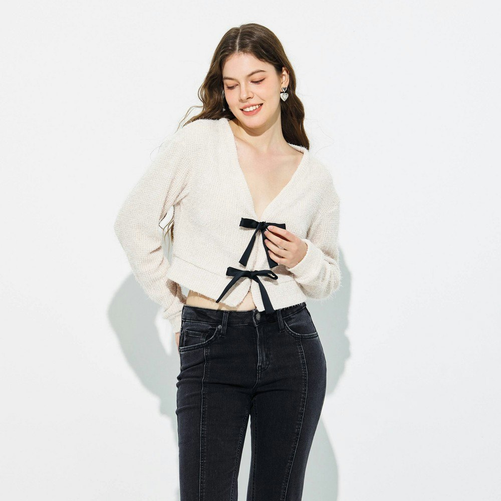 Wild Fable Women’s V-Neck Bow Tie Cardigan Sweater: $38 Wild Fable Women’s V-Neck Bow Tie Cardigan Sweater: $38