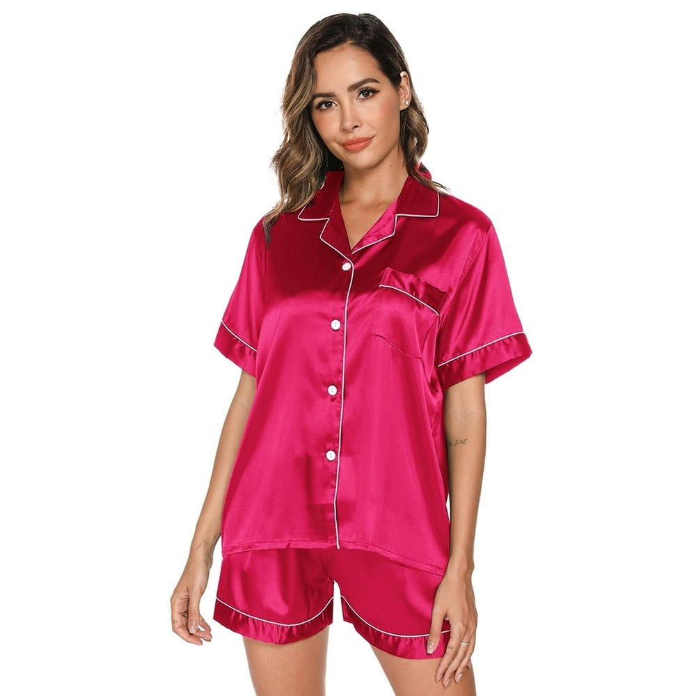Women's Satin Pajama Set 2-Piece: $12.49