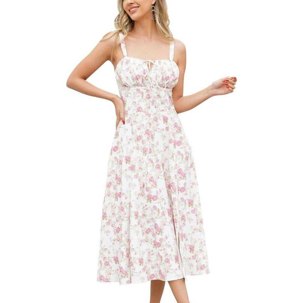 Ibtom Castle Women's Floral Corset Midi Dress: $32.99 Ibtom Castle Women's Floral Corset Midi Dress: $32.99