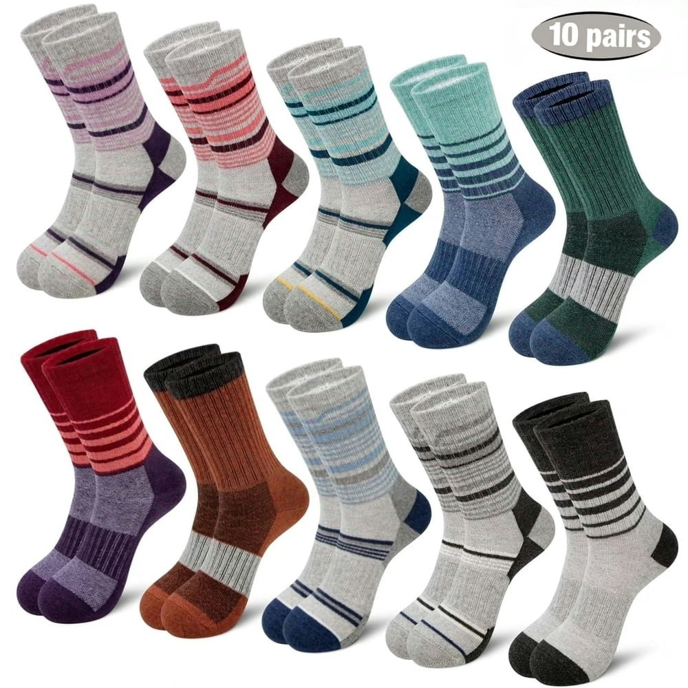 Loritta Women's Wool Crew Socks 10-Pack: $17.99 Loritta Women's Wool Crew Socks 10-Pack: $17.99