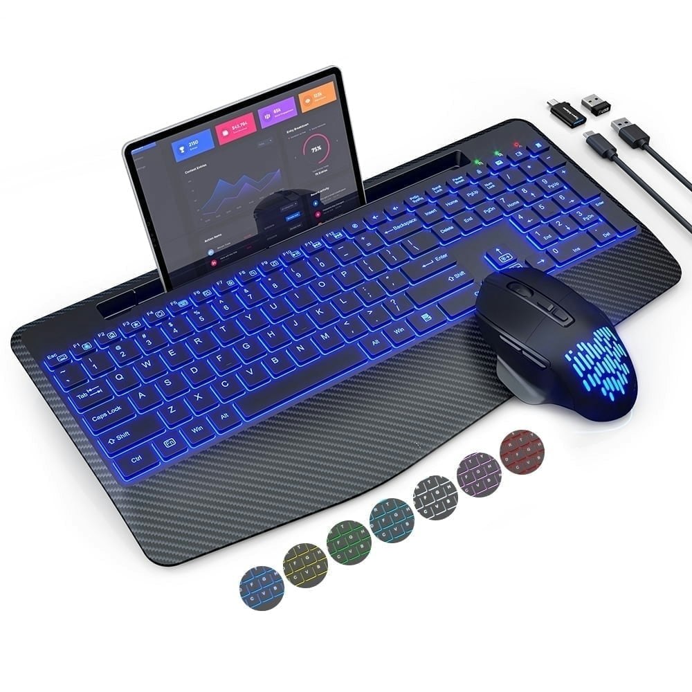 Wireless Backlit Keyboard and Mouse Set: $45.89 Wireless Backlit Keyboard and Mouse Set: $45.89