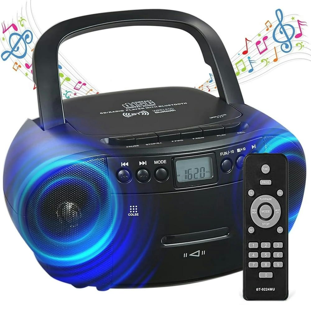Amazup CD Cassette Player Combo with Bluetooth AM/FM Radio: $44.99 Amazup CD Cassette Player Combo with Bluetooth AM/FM Radio: $44.99