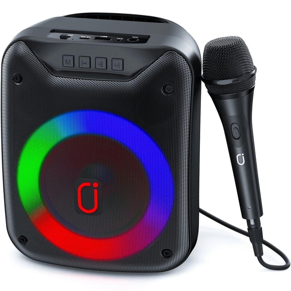 JYX D18 Portable Bluetooth Party Speaker with Microphone: $22.99