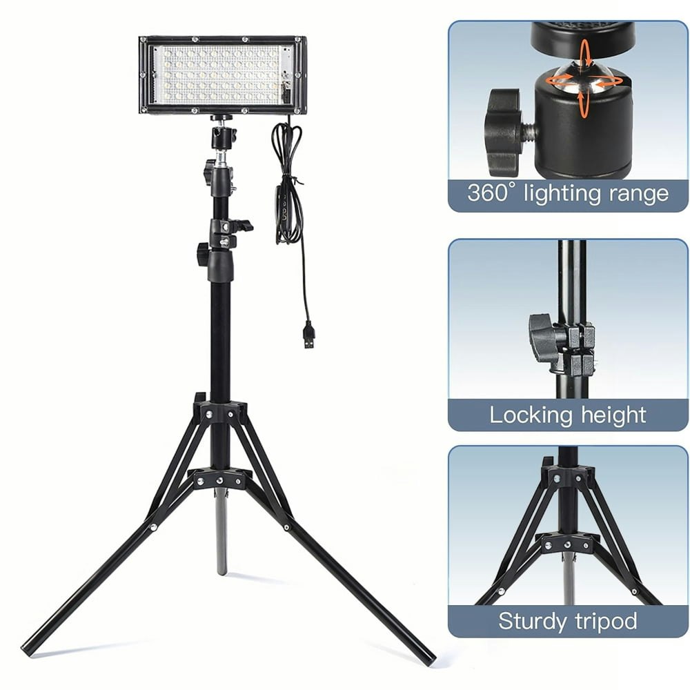 20-Inch to 65-Inch Adjustable Tripod LED Work Light: $26.99