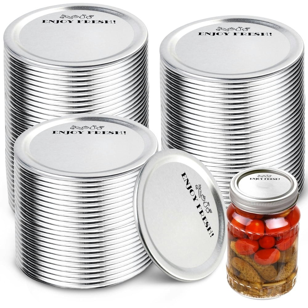 LotFancy Wide Mouth Mason Jar Lids 114-Pack: $16.99