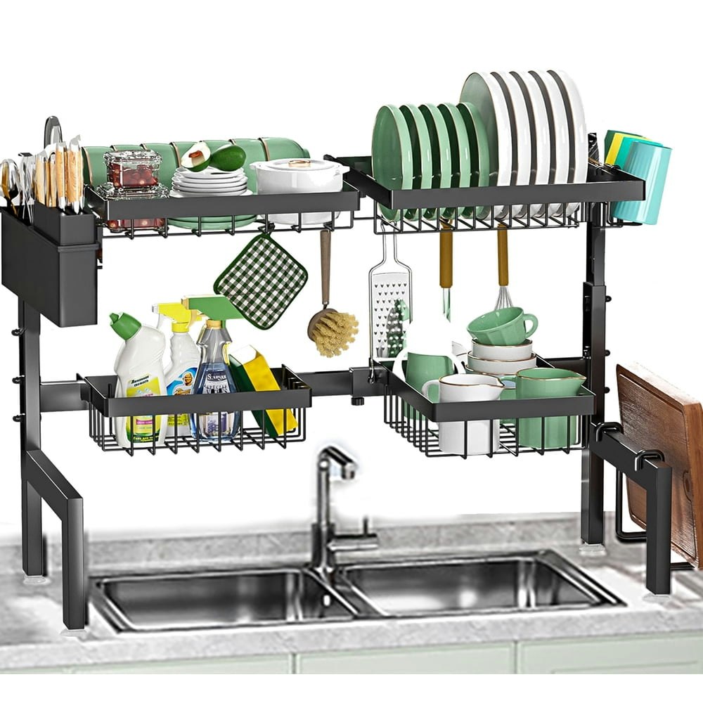 WLRETMCI 2-Tier Over The Sink Dish Drying Rack: $30.19