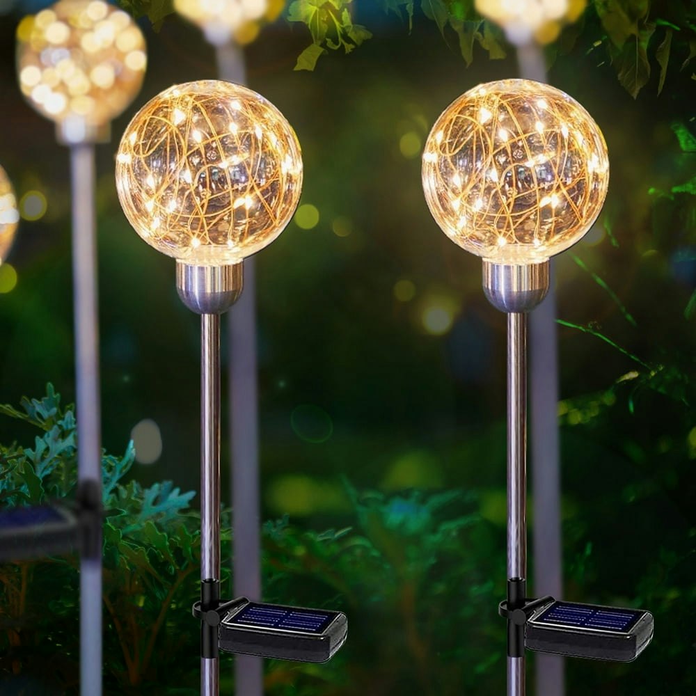 TiokMc Globe Solar Lights Outdoor Stake 2-Pack: $12.99 TiokMc Globe Solar Lights Outdoor Stake 2-Pack: $12.99