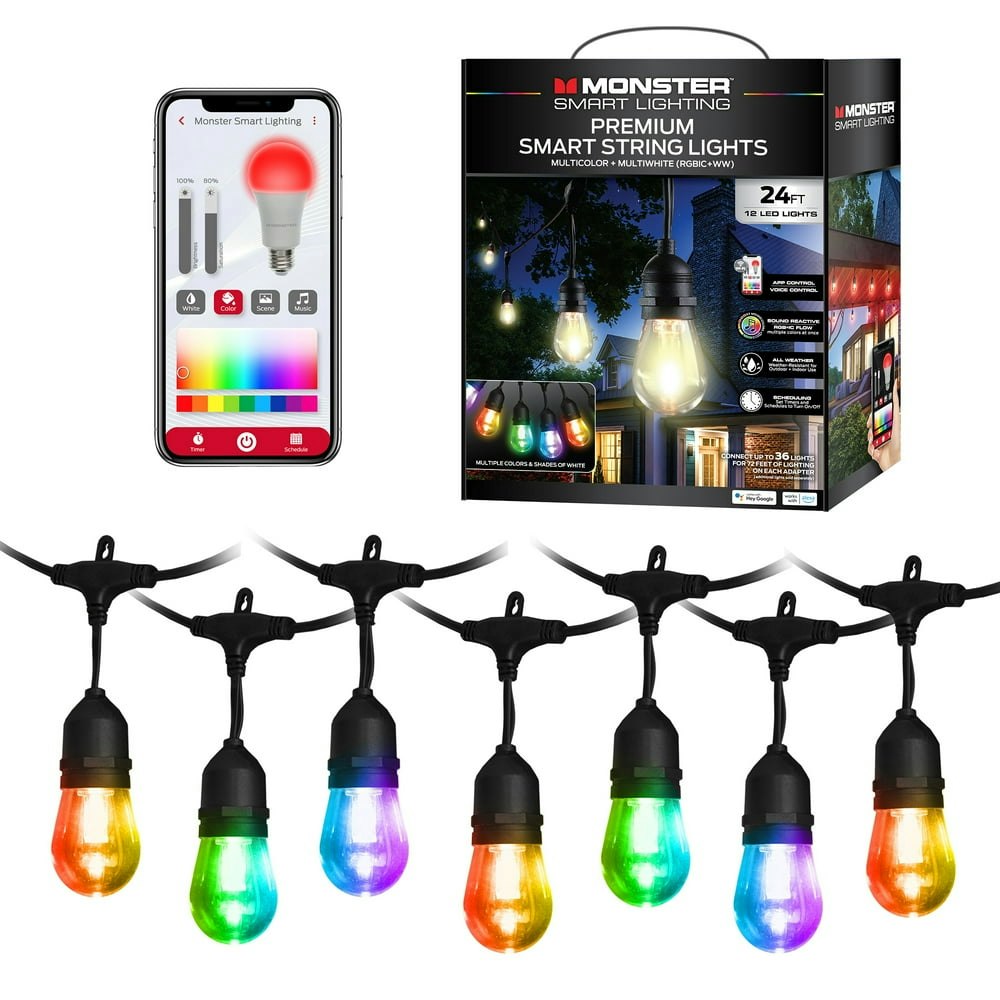 Monster Smart String Lights 24ft 12 Lights: $49.96 Monster Smart String Lights 24ft 12 Lights: $49.96