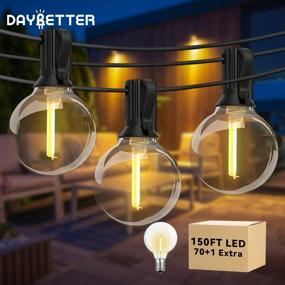 Daybetter G40 Outdoor String Lights 70 Bulbs: $31.98