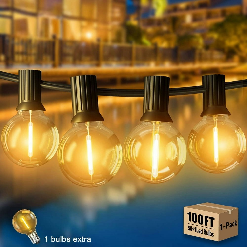 Daybetter Waterproof 100-Foot Outdoor String Lights: $32.99