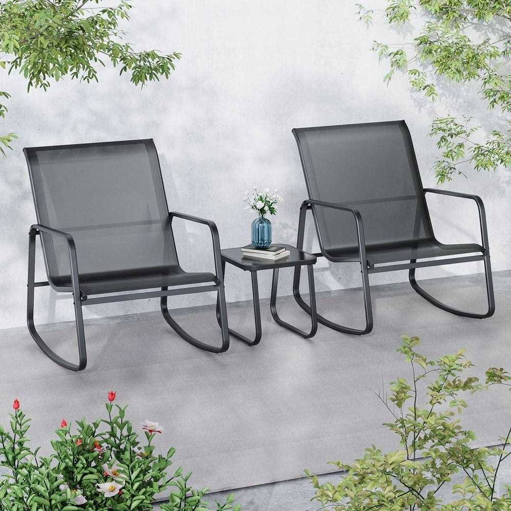 Ainfox 3-Piece Steel Outdoor Bistro Set: $63.17 Ainfox 3-Piece Steel Outdoor Bistro Set: $63.17