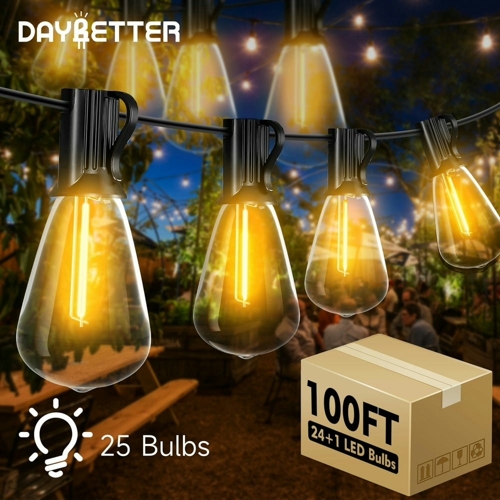 DAYBETTER ST38 100FT Outdoor String Lights: $31.98 DAYBETTER ST38 100FT Outdoor String Lights: $31.98