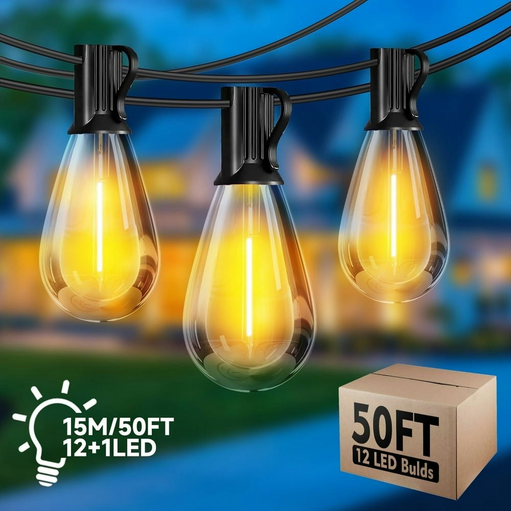 DAYBETTER 50FT LED Outdoor String Lights: $19.98