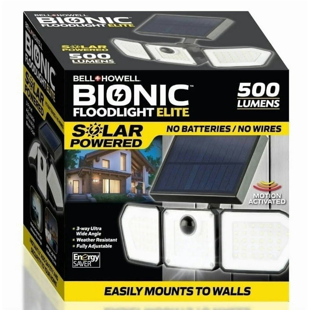 Bell+Howell Bionic Elite Solar Motion Sensor Floodlight: $18.99