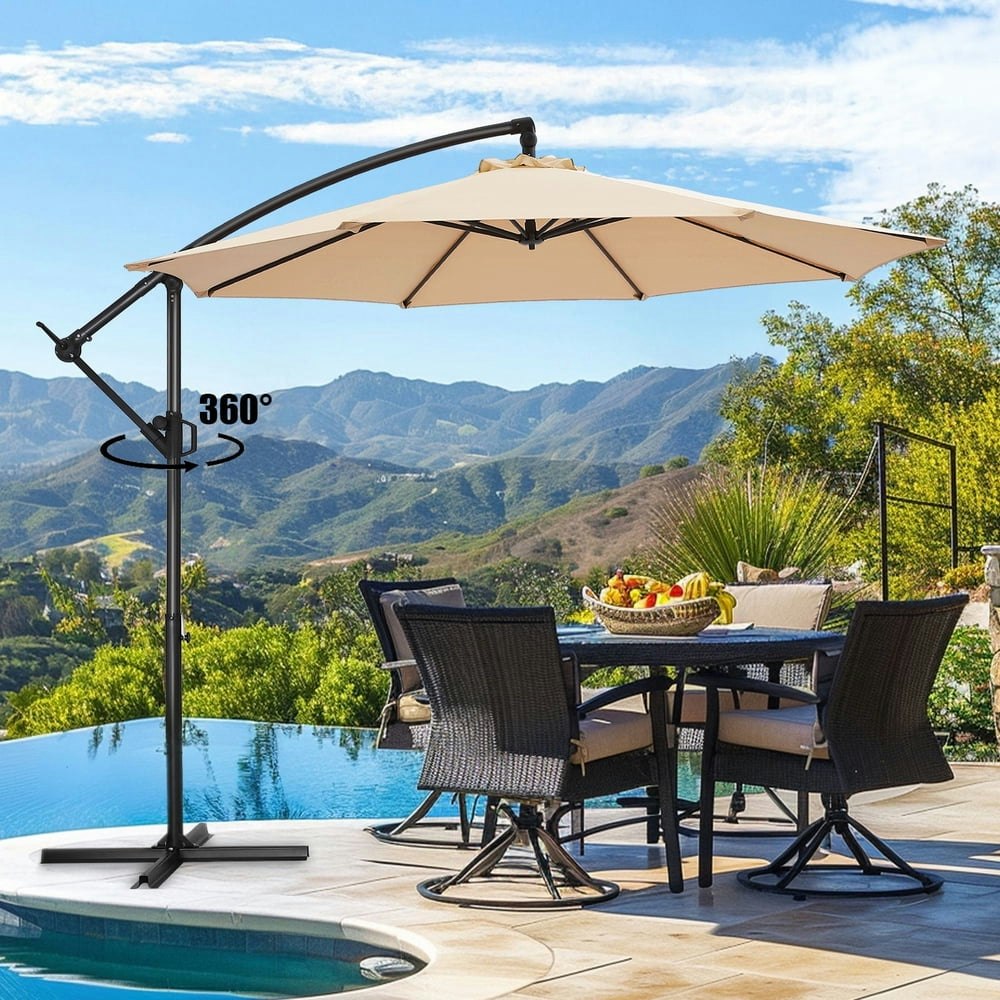 Patbrela 10-foot Cantilever Patio Umbrella: $59.99