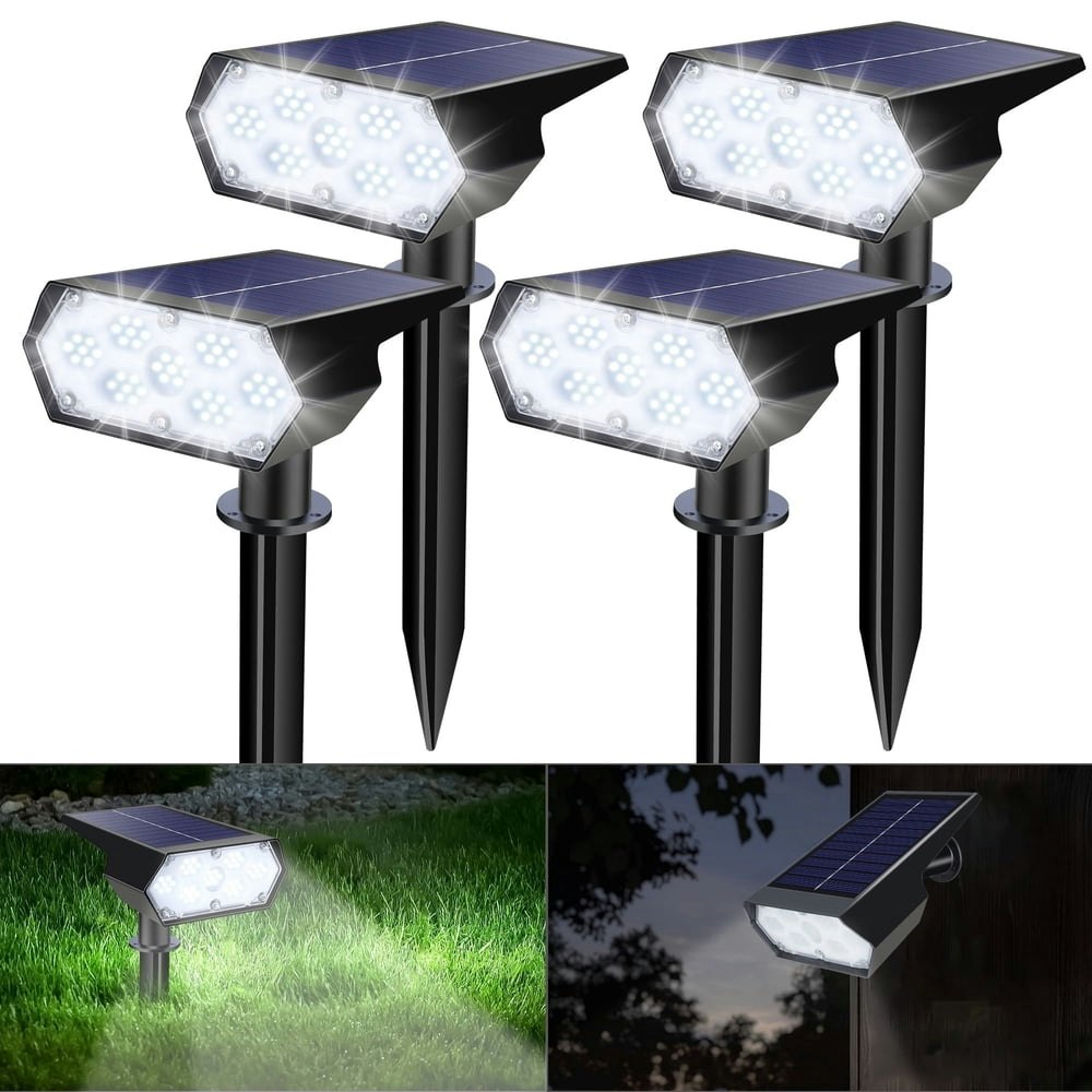 Toodour 49-LED Solar Landscape Spotlight 4-Pack: $24.99