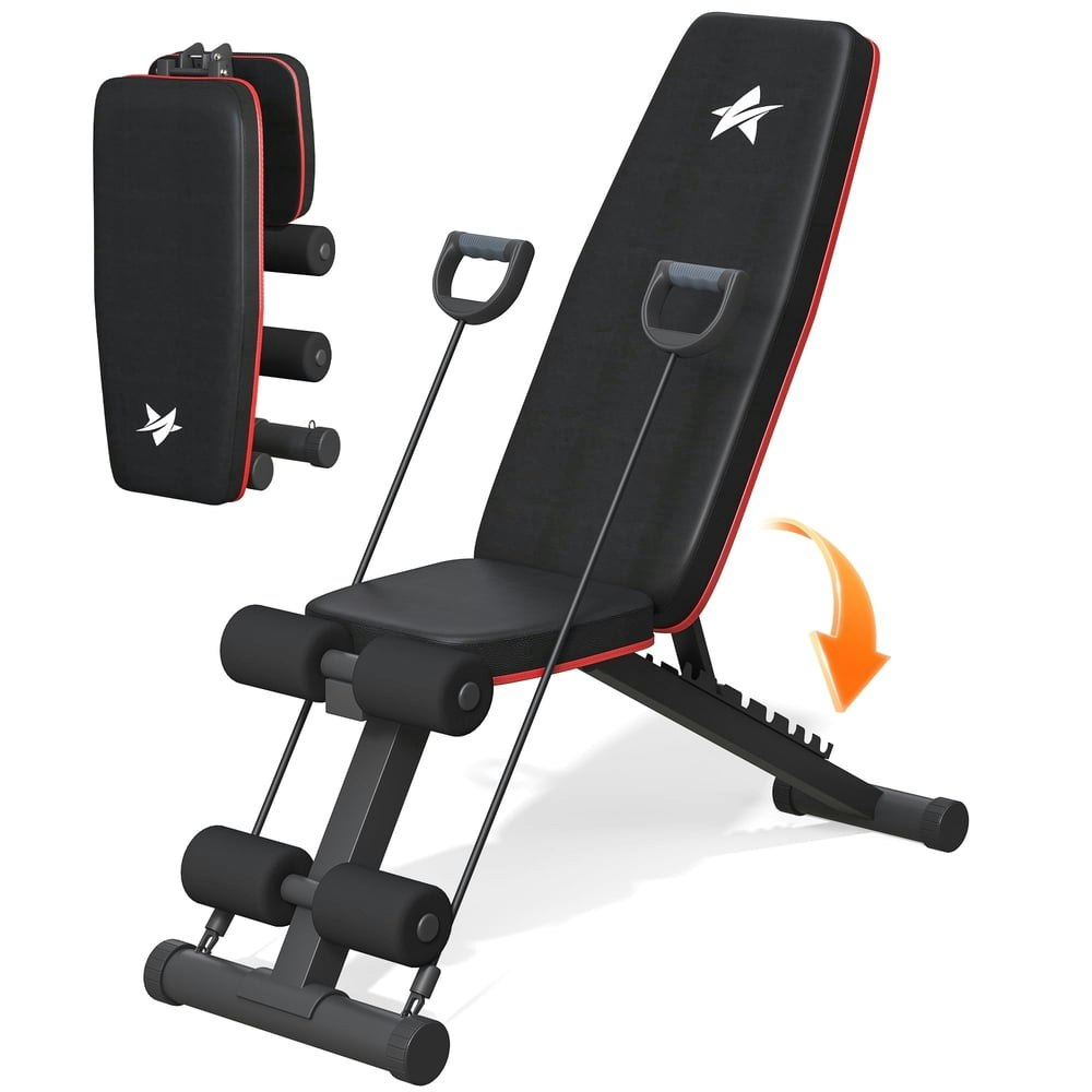 Fastes Foldable Adjustable Weight Bench: $61.99
