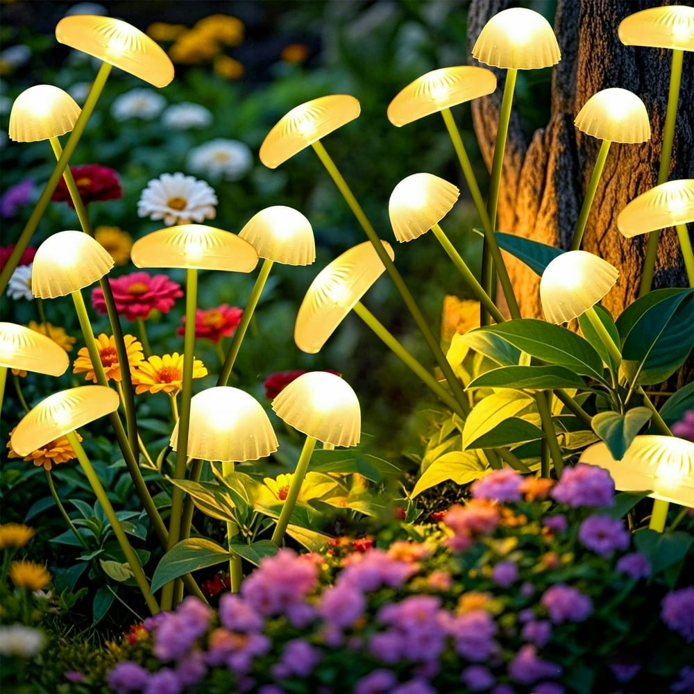 Rirool Solar Mushroom Lights 2-Pack: $13.49