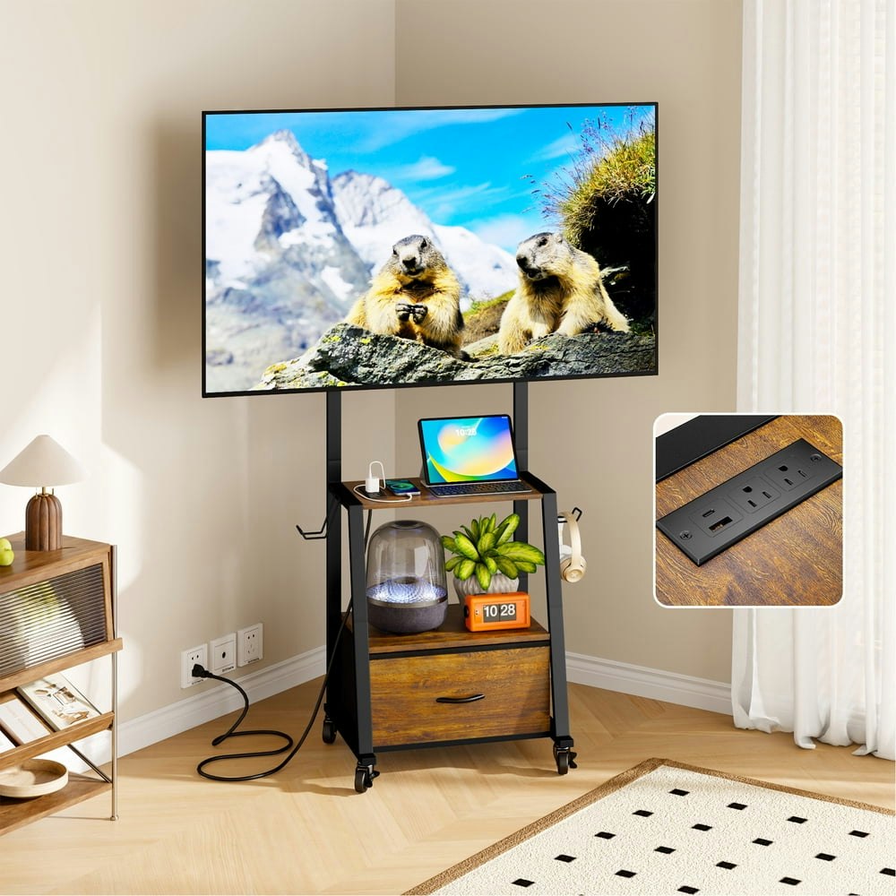 Mobile TV Stand Cart for 32-55 Inch TVs: $55.99 Mobile TV Stand Cart for 32-55 Inch TVs: $55.99