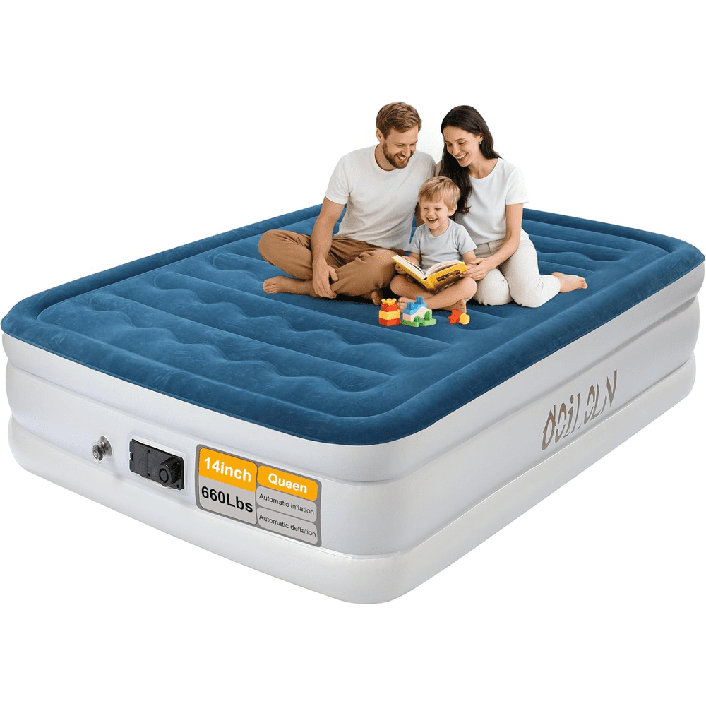 Ooiloln 14-Inch Inflatable Air Mattress with Built-in Pump: $40.99 Ooiloln 14-Inch Inflatable Air Mattress with Built-in Pump: $40.99