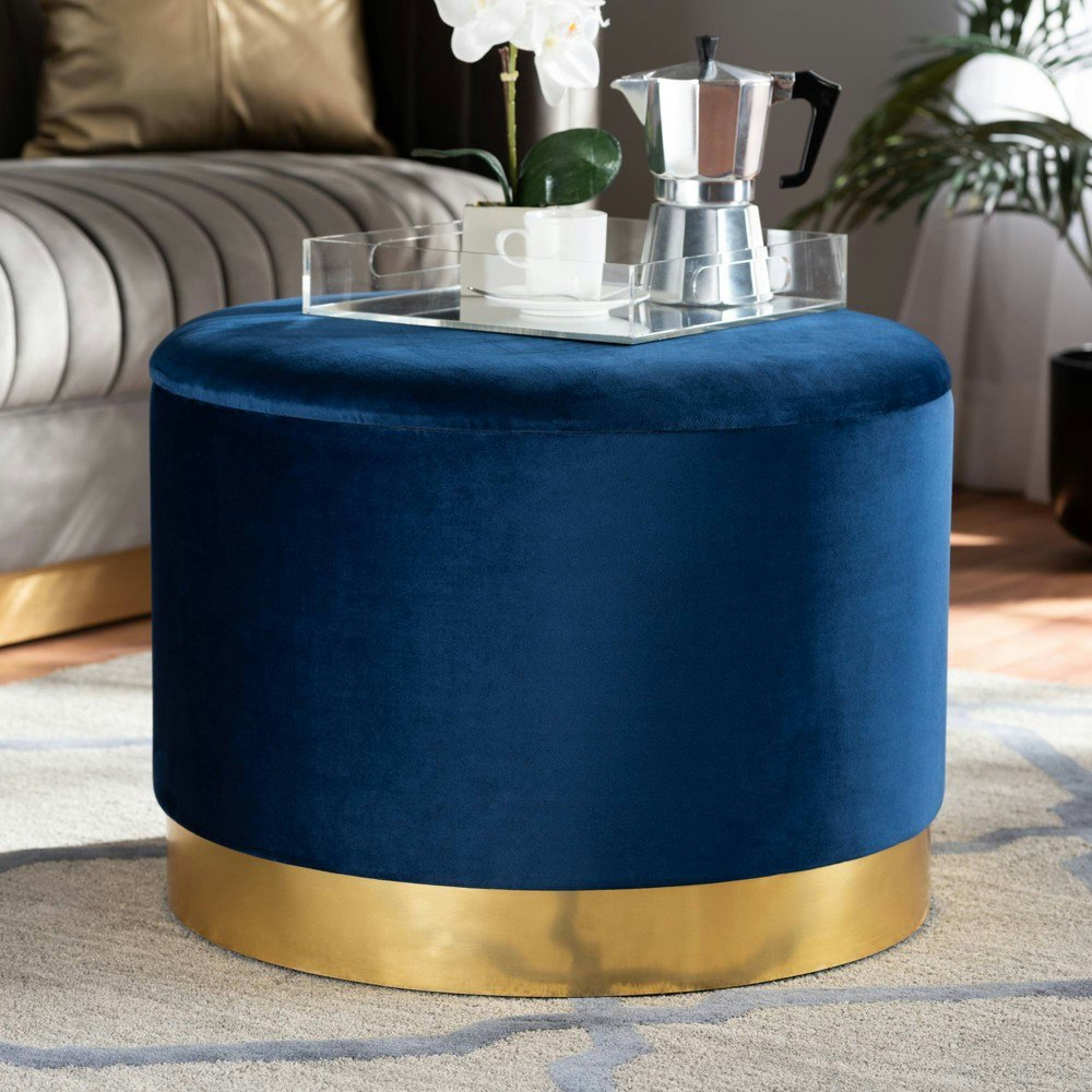 Baxton Studio Marisa Velvet Upholstered Storage Ottoman: $153.99