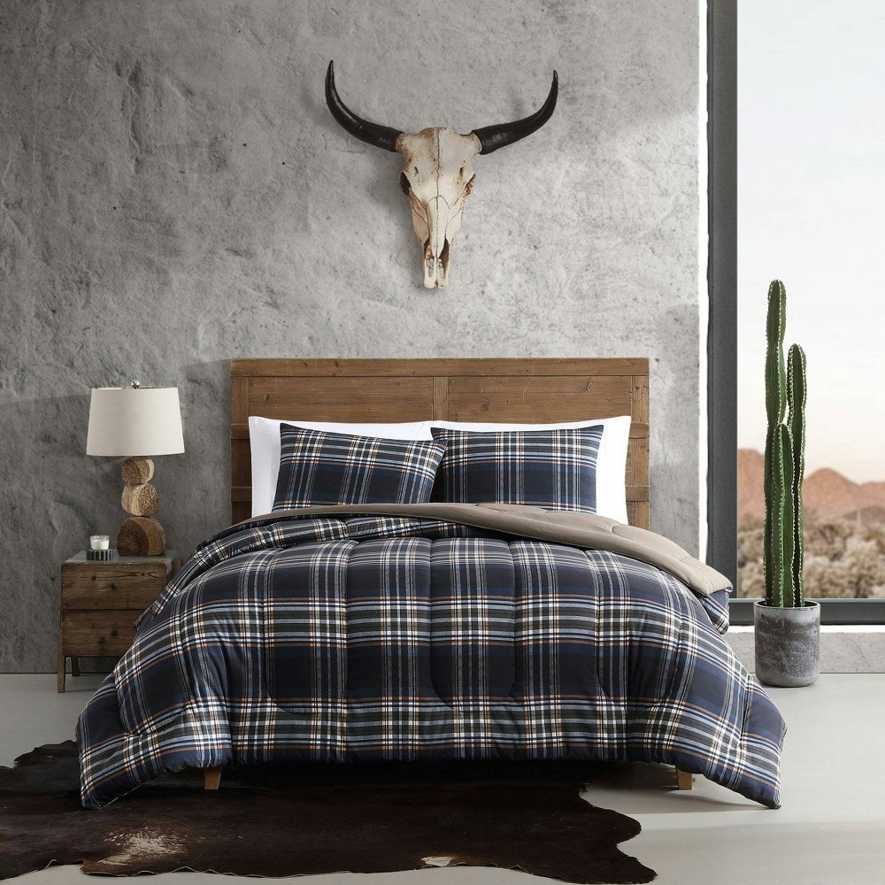 Wrangler 3-Piece King City Flats Plaid Comforter Set Blue: $71.99 Wrangler 3-Piece King City Flats Plaid Comforter Set Blue: $71.99