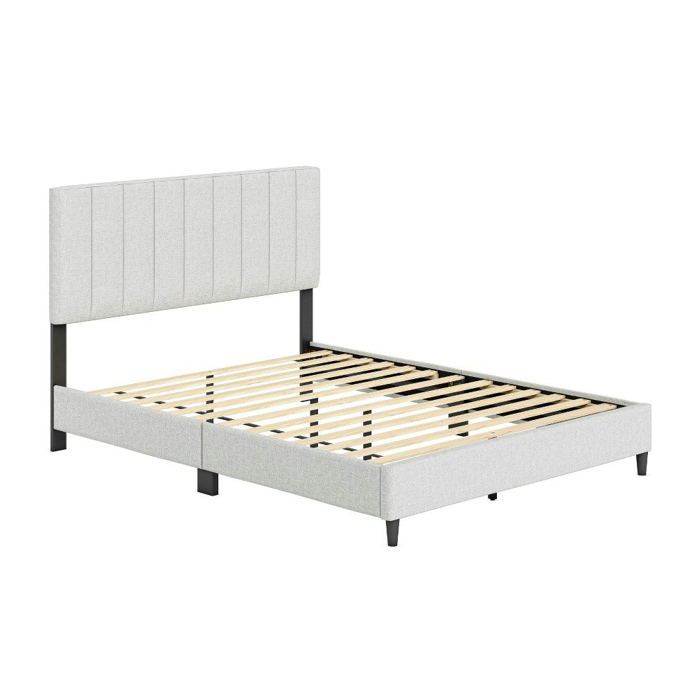 Queen Malik Mid-Century Linen Upholstered Platform Bed: $486.99