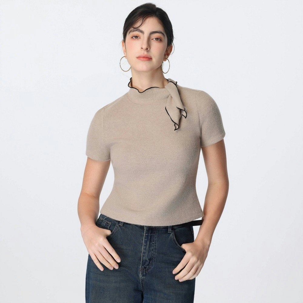 A New Day Women's Short Sleeve Scarf Jumper: $28