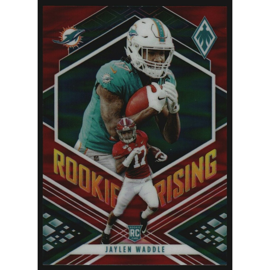 Panini Phoenix Rookie Rising Red #6 Jaylen Waddle: $18 Panini Phoenix Rookie Rising Red #6 Jaylen Waddle: $18