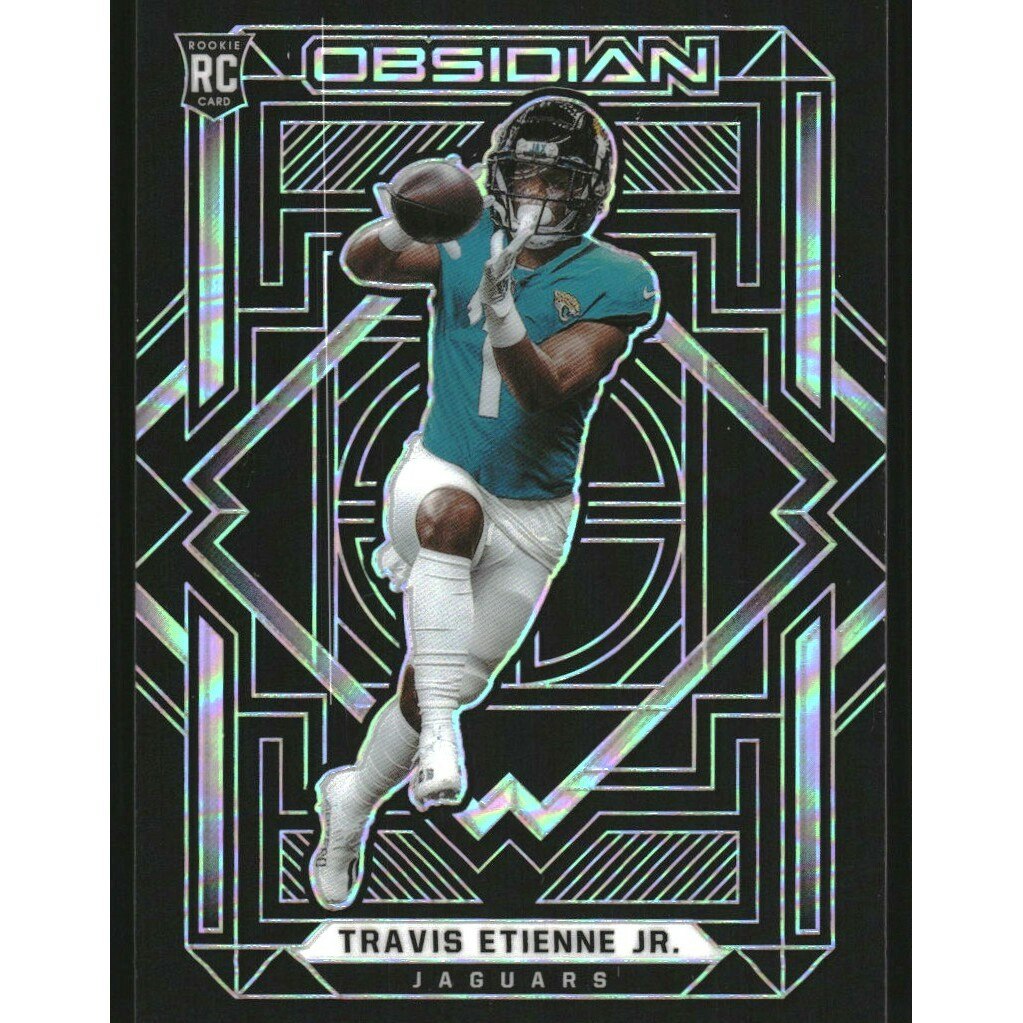 2021 Panini Obsidian #108 Travis Etienne Jr. RC: $10 2021 Panini Obsidian #108 Travis Etienne Jr. RC: $10