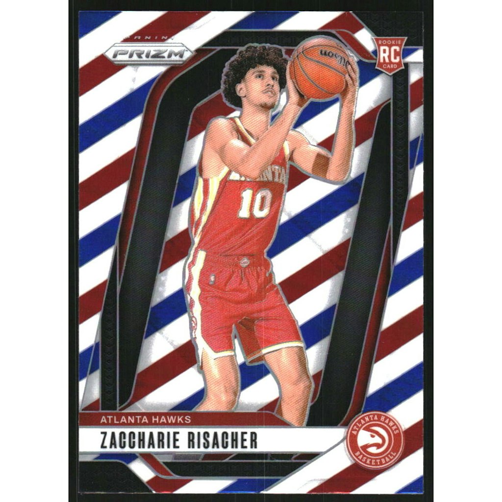 Panini Prizm Red White and Blue #265 Zaccharie Risacher: $16 Panini Prizm Red White and Blue #265 Zaccharie Risacher: $16