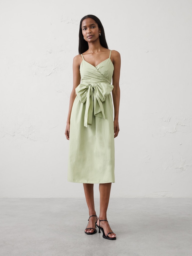 Strappy Wrapped Midi Dress: $64 Strappy Wrapped Midi Dress: $64