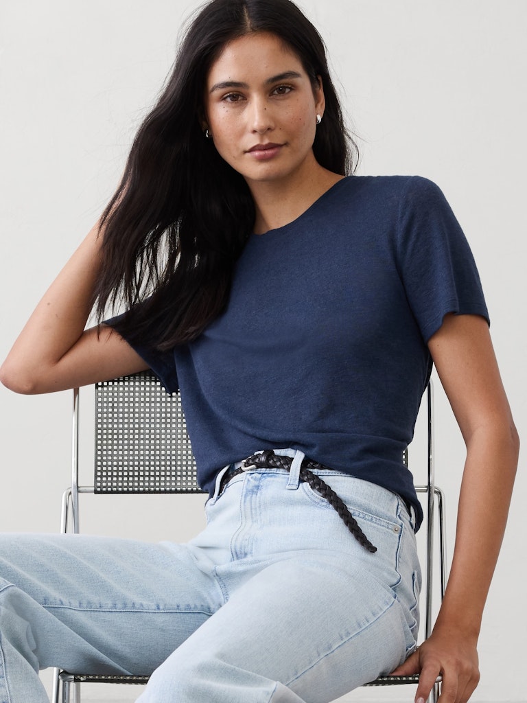 Linen-Blend T-Shirt: $20 Linen-Blend T-Shirt: $20